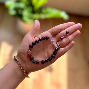 دستبند آمیتیست و پنج عنصر