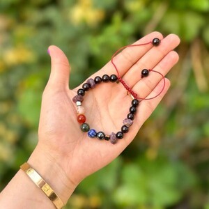 دستبند گارنت و یاقوت و پنج عنصر