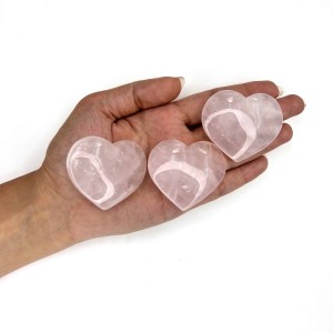 کوارتز صورتی قلبی شفاف