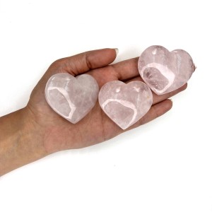 کوارتز صورتی قلبی شفاف