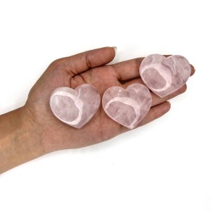 کوارتز صورتی قلبی شفاف