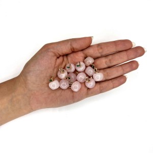 آویز کوارتز صورتی سیب