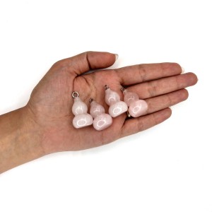 آویز کوارتز صورتی کدو قلیانی