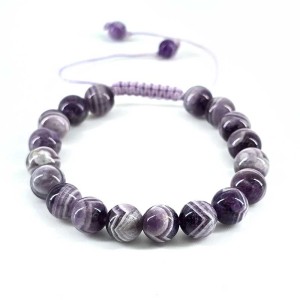 دستبند  سنگ آمیتیست کوارتز