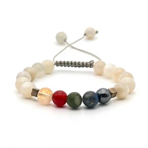 دستبند  سنگ مون استون و پنج عنصر