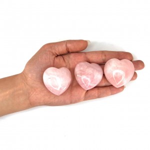 کوارتز صورتی قلبی شفاف