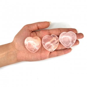 کوارتز صورتی قلبی شفاف