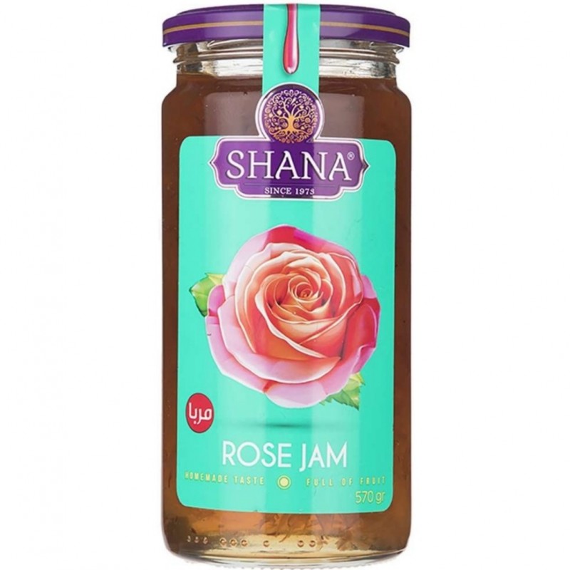 مربای گل سرخ شیشه 570 گرم شانا