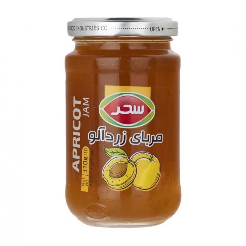 مربا زردآلو شیشه 310 گرم سحر