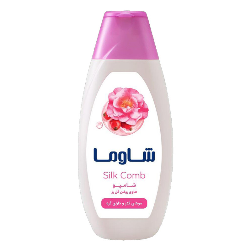 شامپو مناسب موهای کدر و دارای گره حاوی روغن گل رز شاوما حجم 400 میلی‌لیتر