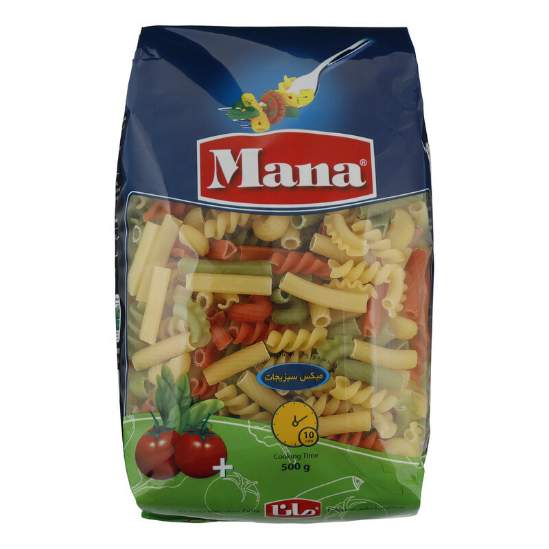 ماکارونی فرمی میکس سبزیجات مانا - 500 گرم