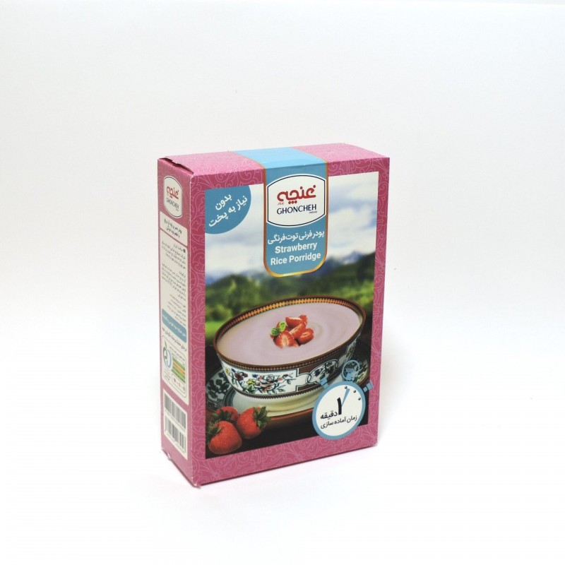 پودر فرنی با طعم توت‌فرنگی غنچه