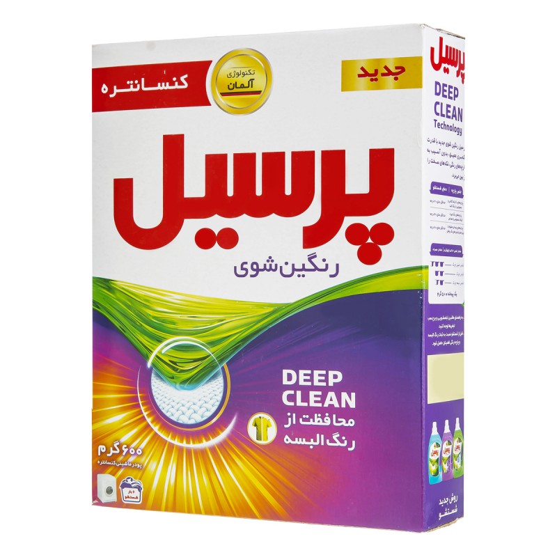 پودر ماشین لباسشویی پرسیل مدل رنگین شوی Deep Clean وزن 600 گرم