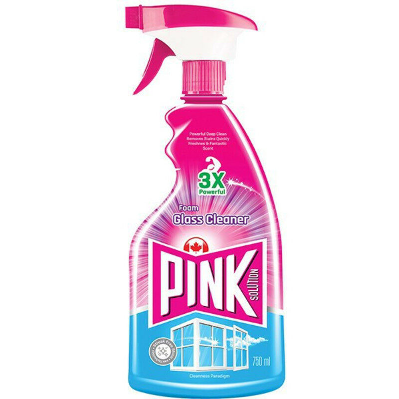 اسپری شیشه شوی پینک مدل Solution حجم 750 میلی لیتر