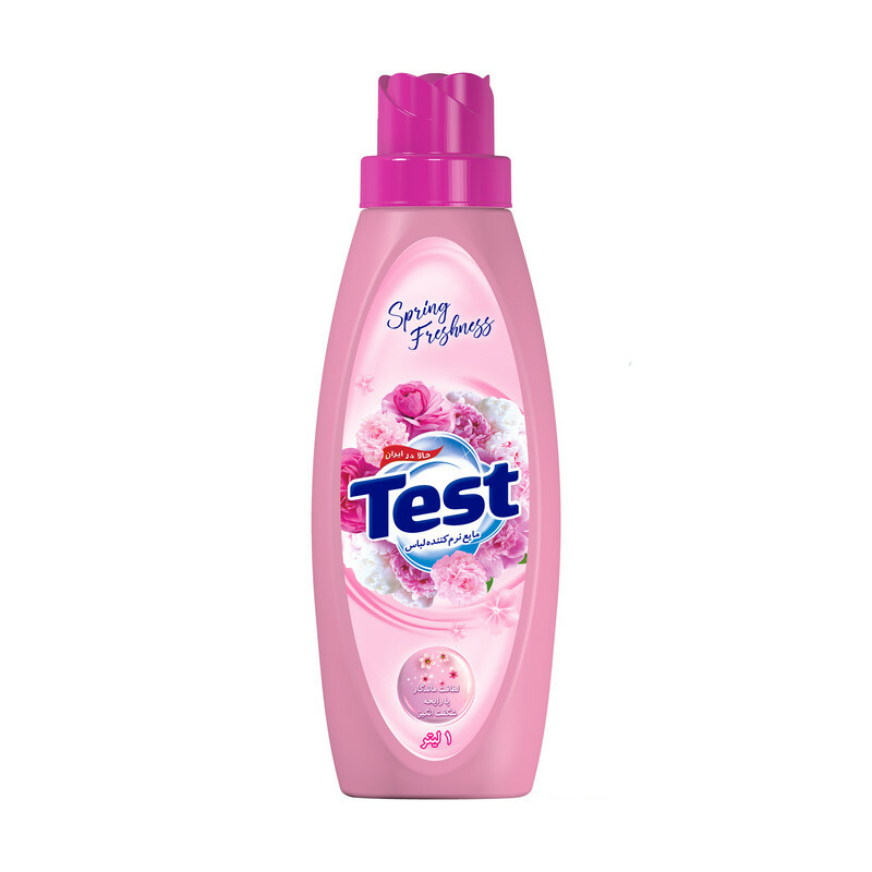 نرم کننده لباس تست رایحه طراوت بهار (صورتی) 1 لیتر