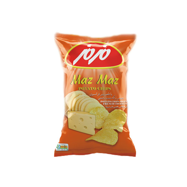 چیپس برگه سیب‌زمینی مدل پنیر فرانسوی مزمز