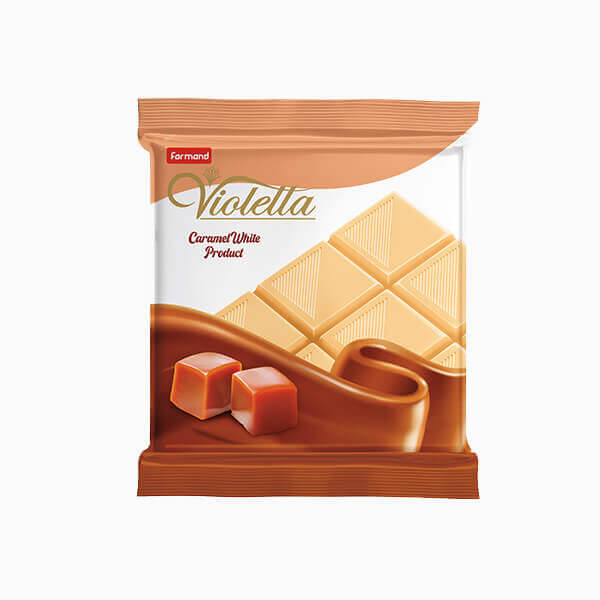 شکلات سفید کاراملی ویولتا 55 گرم