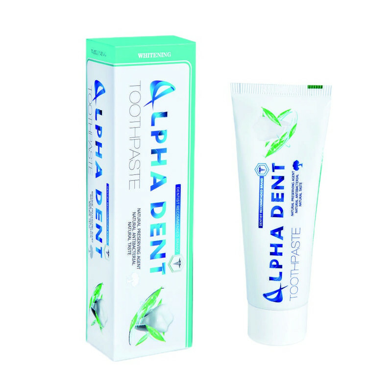 خمیر دندان آلفادنت مدل whitening حجم 75 میلی لیتر