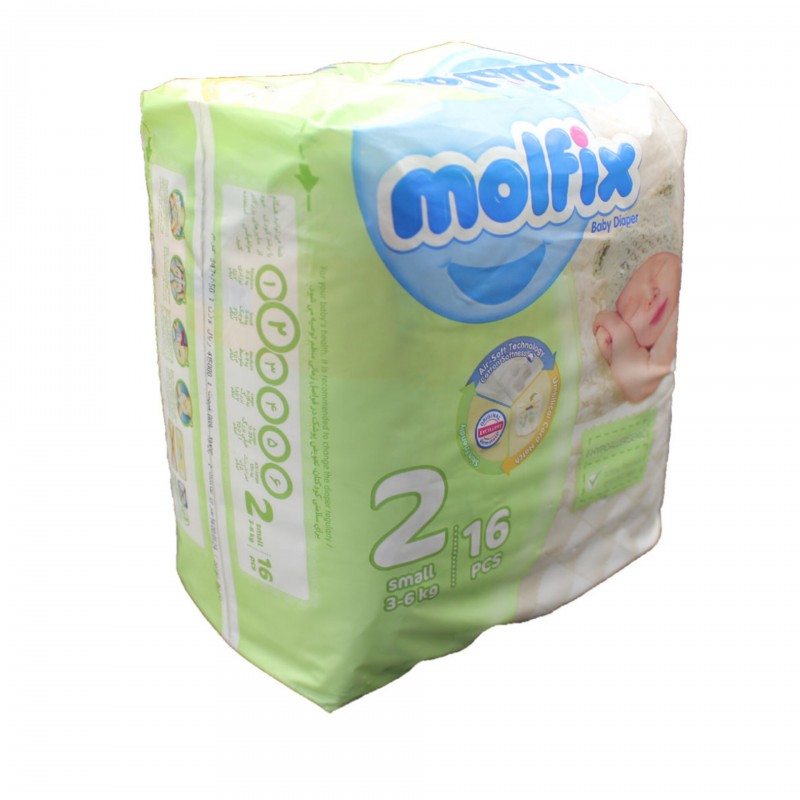 پوشک بچه سایز2  مولفیکس 16 عددی