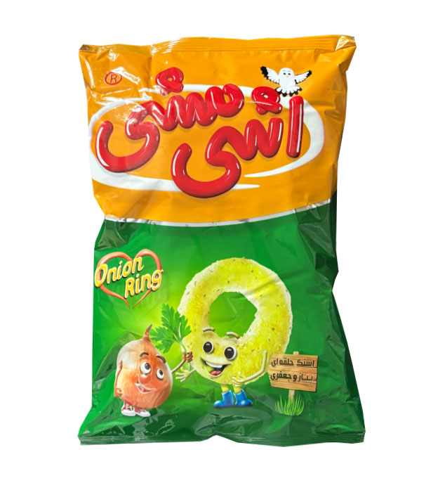 اسنک حلقه پیاز و جعفری اشی مشی