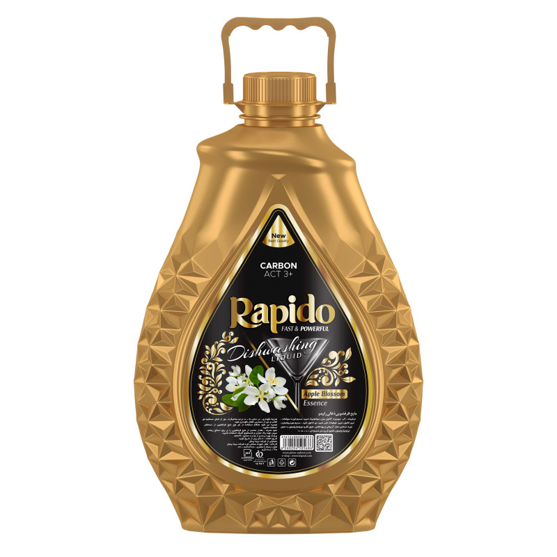 مایع ظرفشویی ذغالی 3لیتر شکوفه سیب(طلایی) راپیدو