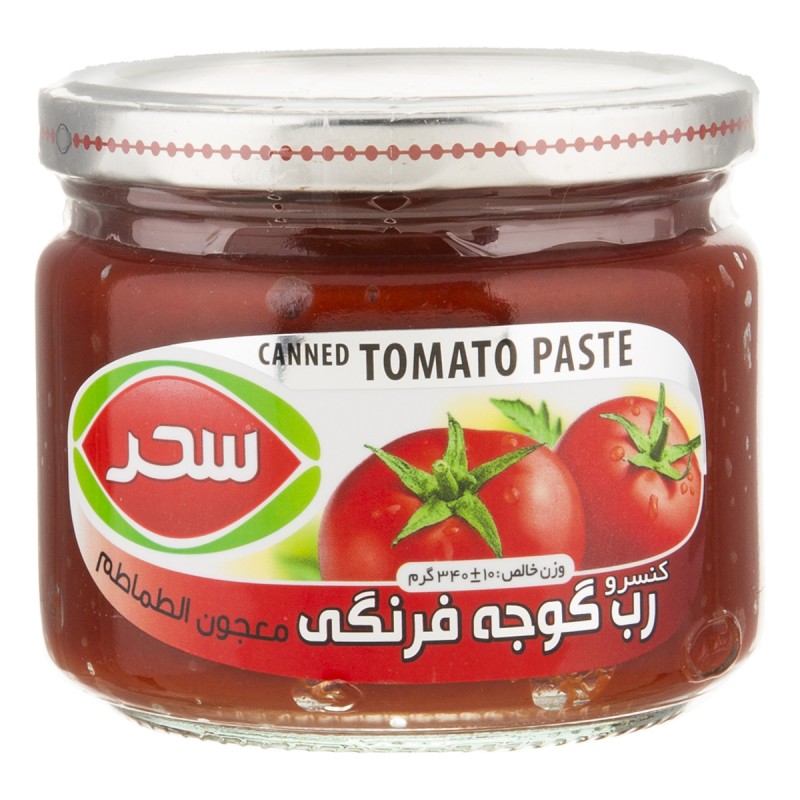 رب گوجه فرنگی شیشه 340 گرم سحر