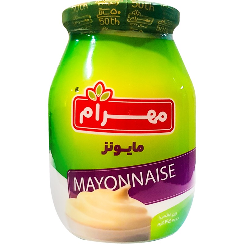 سس مایونز 450گرم شیشه مهرام