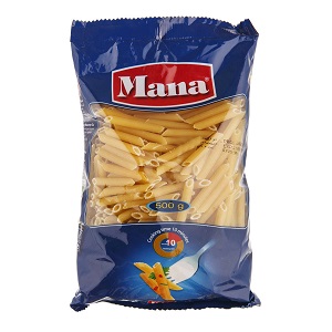 ماکارونی فرمی لوله سرکج (پنه)500گرم مانا