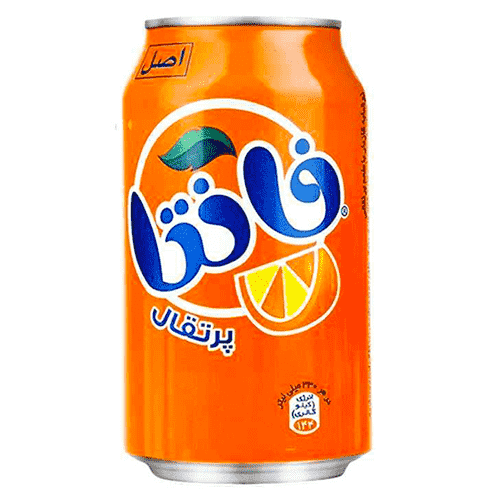 نوشابه قوطی  فانتا پرتقالی- 250 سی سی