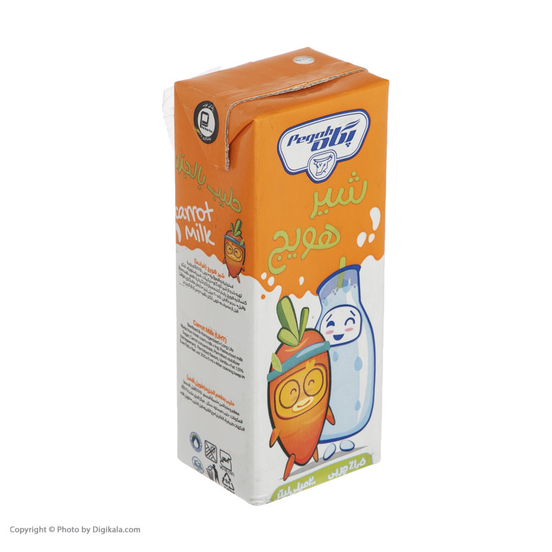 شیر هویج پاکتی پگاه - 200 سی سی