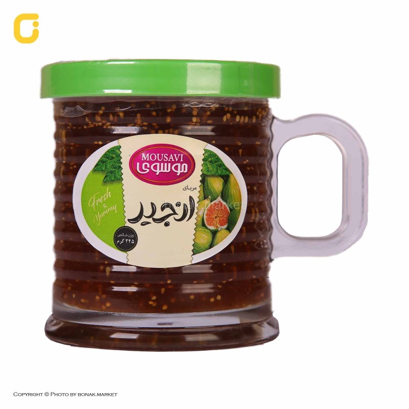 مربای انجیر لیوانی موسوی - 245 گرم