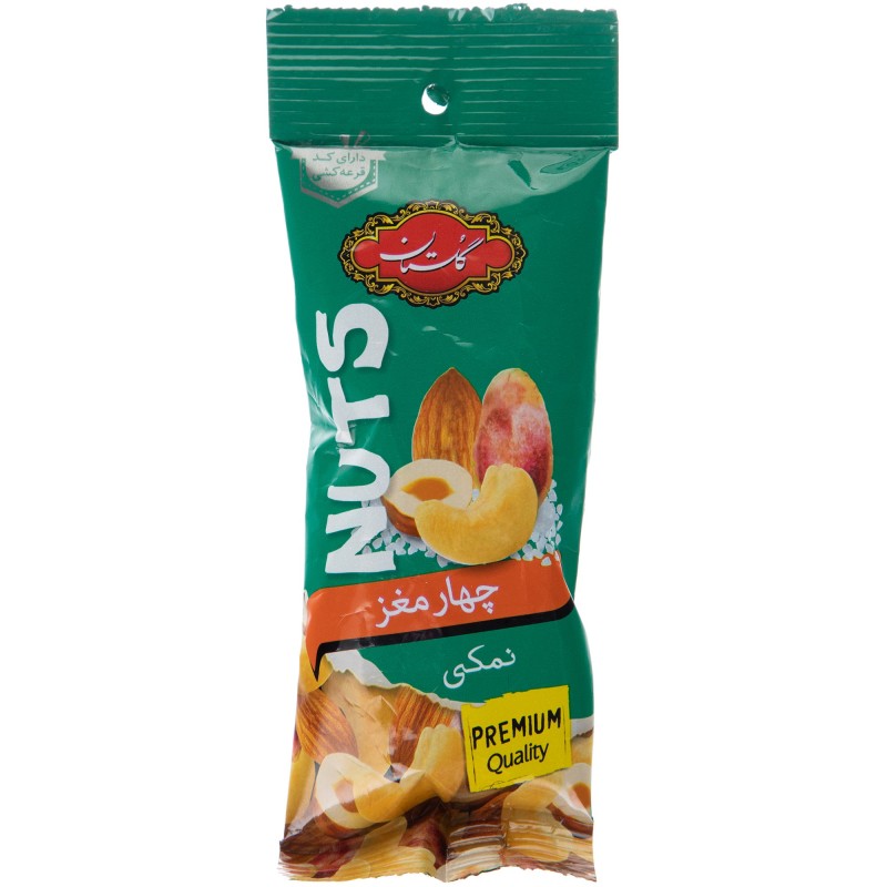 آجیل مخلوط 4 مغز 30 گرمی گلستان