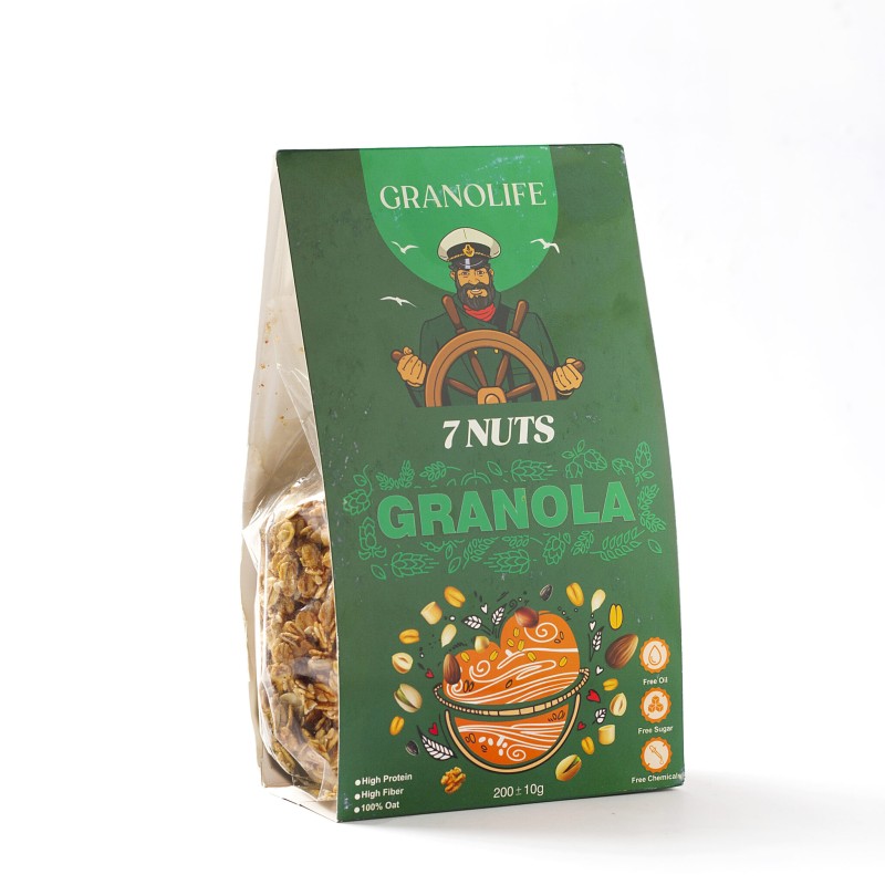 گرانولا آجیلی - 200 گرمی پاکتی