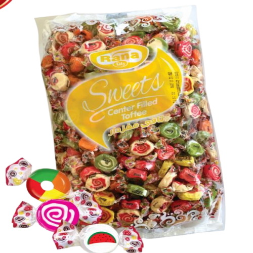 تافی رولن میوه ای و کاکائویی رانا فله (1 کیلوگرم)