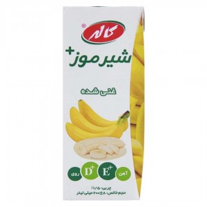 شیر موز پاکتی 200 سی سی کاله