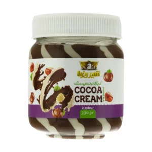 کرم کاکائوفندقی دو رنگ 330 گرم شیررضا
