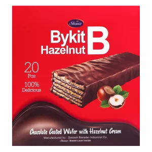 بایکیت شکلاتی قرمز فندقی بسته ای 20 عددی شونیز