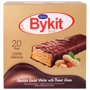 بایکیت شکلاتی طلایی بادام زمینی بسته ای 20 عددی شونیز