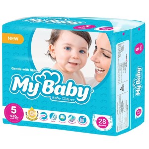پوشک بچه مای بیبی 28 عددی سایز 5