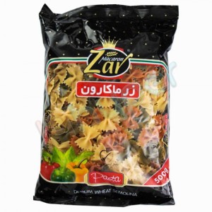 ماکارونی فرمی پروانه ای سبزیجات 500گرم زر