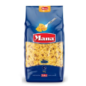 ماکارونی فرمی پروانه ساده 500گرم مانا
