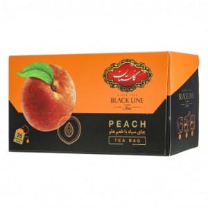 چای گلستان سیاه کیسه ای با طعم هلو 25 عددی