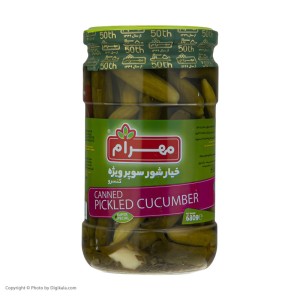 خیارشور سوپرویژه 680گ شیشه مهرام