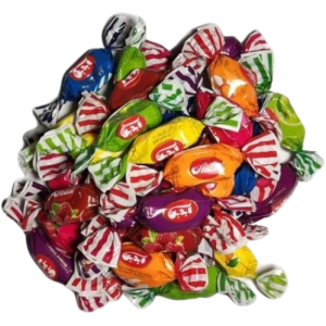 شکلات تافی میوه ای دورنگ آیدین فله (1 کیلوگرم)