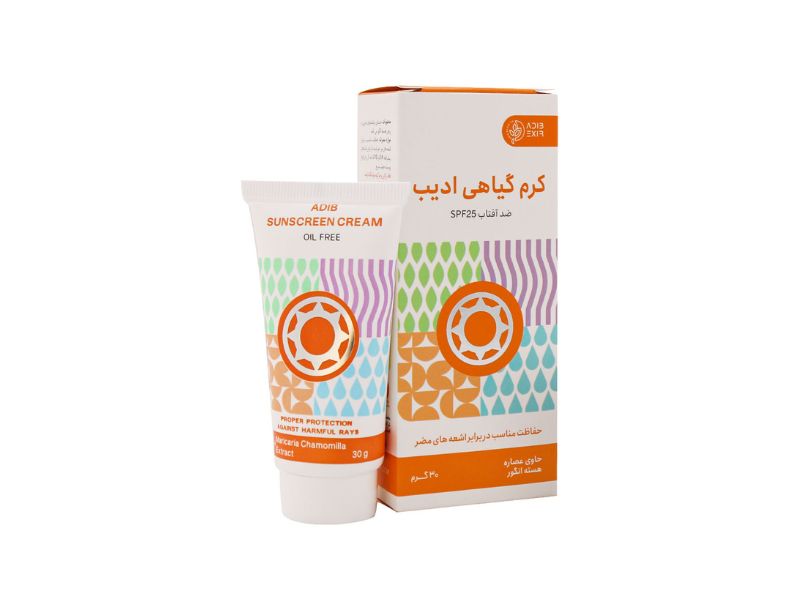 کرم ضد آفتاب گیاهی ادیب