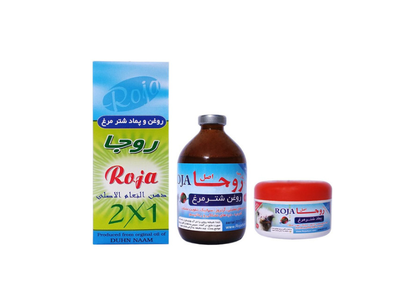 پماد و روغن شتر مرغ روجا