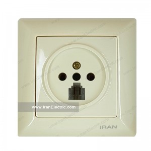 پریز تلفن دوکاره الیزه کرم