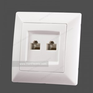 پریز شبکه کامپیوتر الیزه سفید