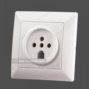 پریز تلفن دوکاره الیزه سفید