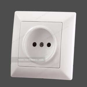 پریز برق ساده الیزه سفید